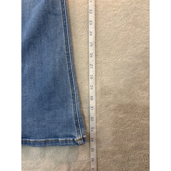 Cello Women Size 11 Denim Jeans High Rise Flare Wide Leg Distressed Holes NWT - Picture 7 of 12